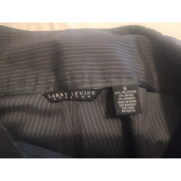 Womens Trouser Pants Sz 6 Wide Leg High Waist Gray+ White Pinstripes - Picture 6 of 9